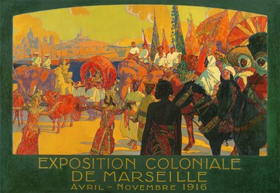 The National Colonial Exhibition, Marseille, April-November 1916 by David Dellepiane